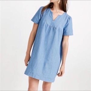 Madewell Denim Popover Swing Dress in Newsom Wash Size Medium